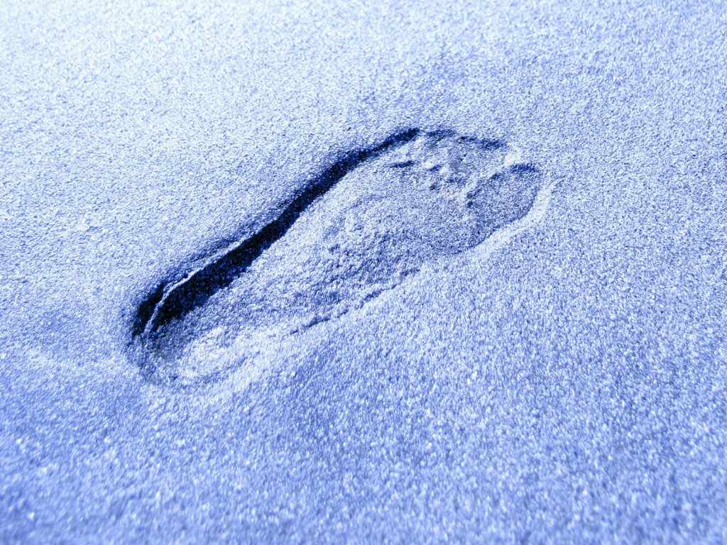 Отпечаток ноги обои