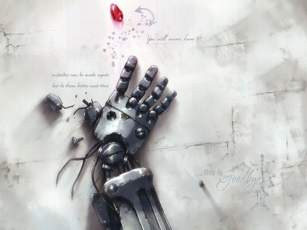 Автопротез из анимэ Стальной Алхимик обои