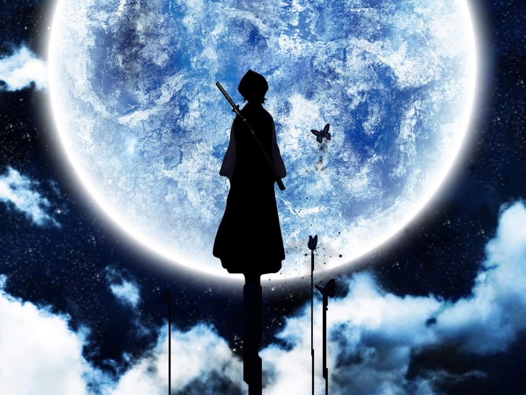 Силуэт Рукии обои