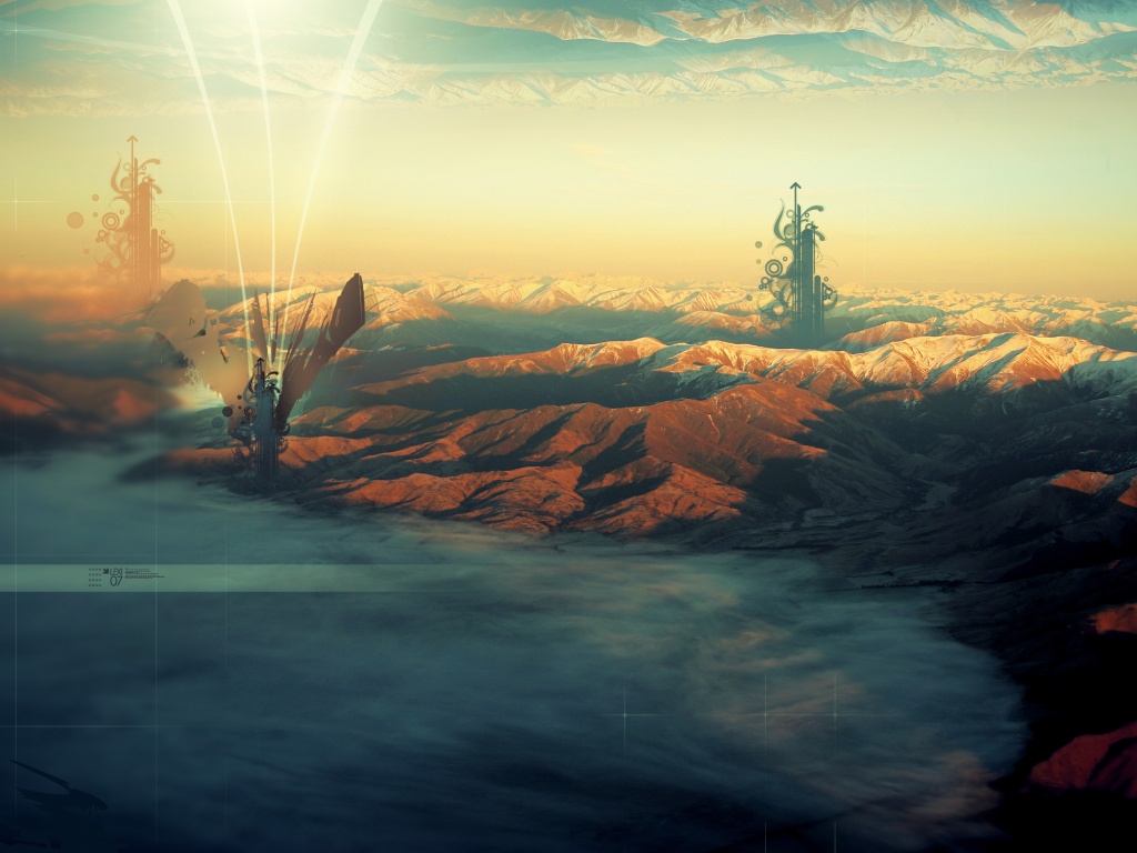 Горная абстракция обои