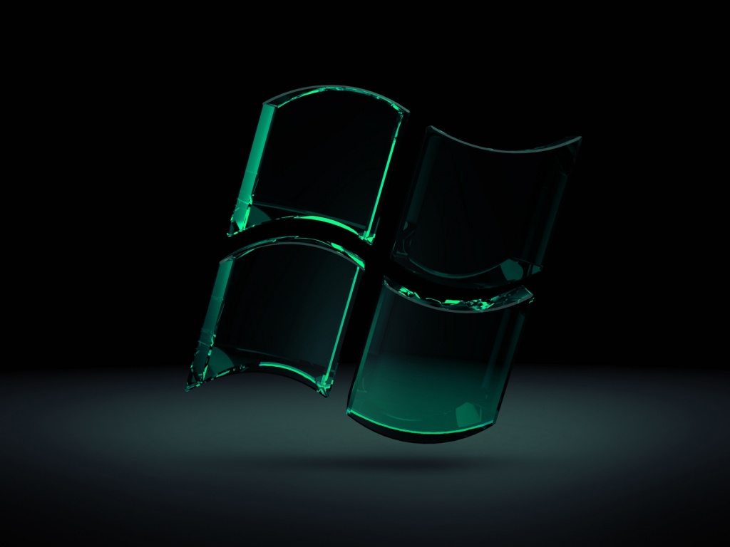 Логотип Windows из стекла обои