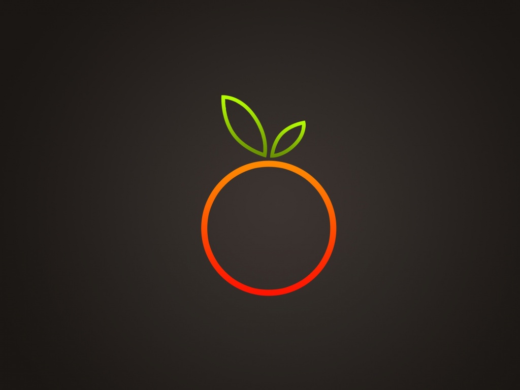 Стилизованная апельсинка обои