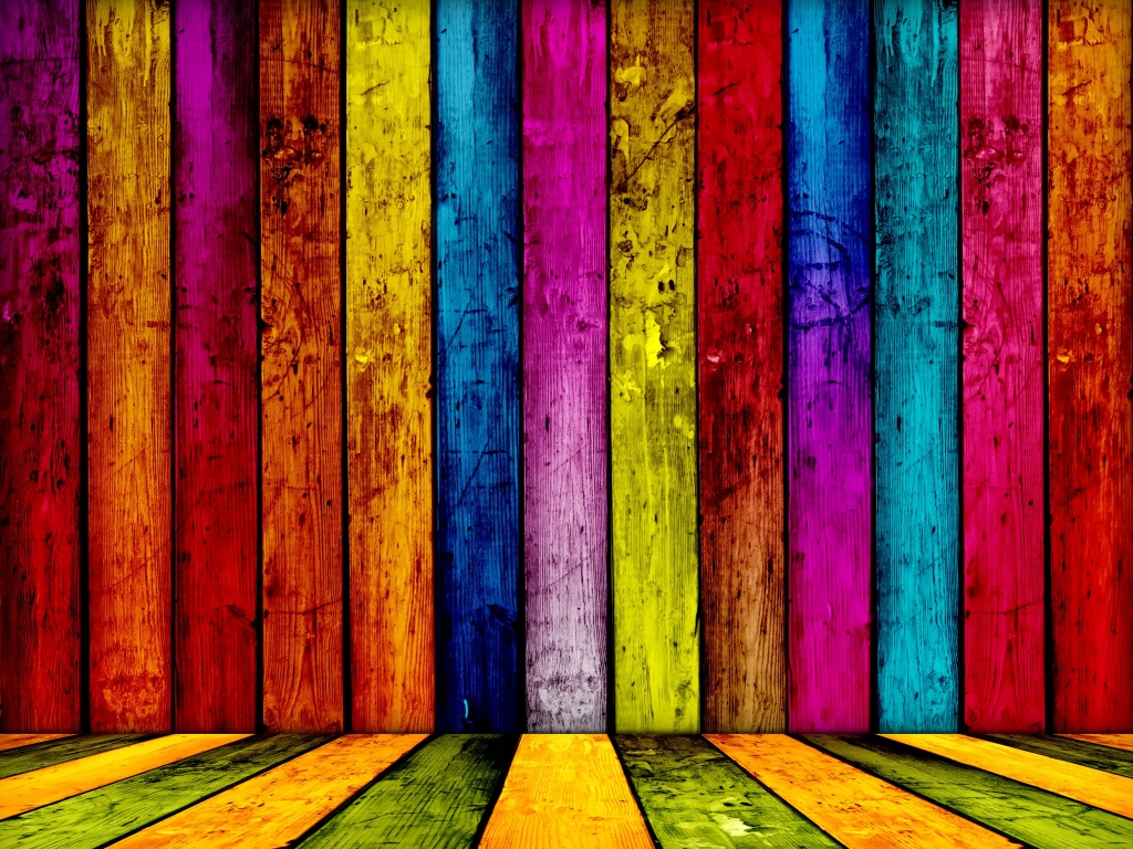 Разноцветные доски обои