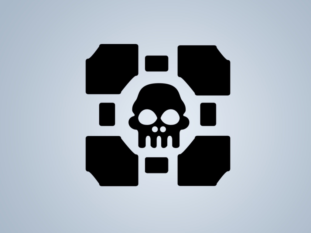 Куб с черепом обои