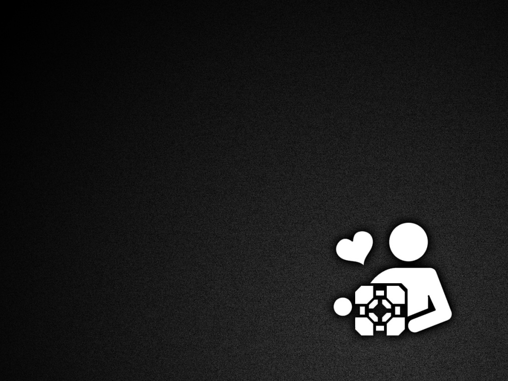 Ты и твой companion cube обои