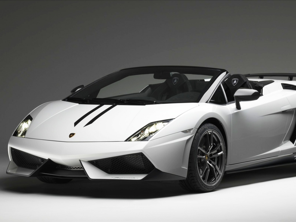 Белый Ламборджини Галлардо обои