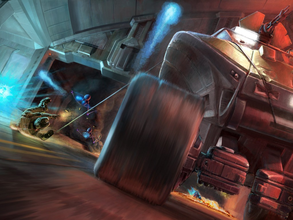 Погоня в Halo обои