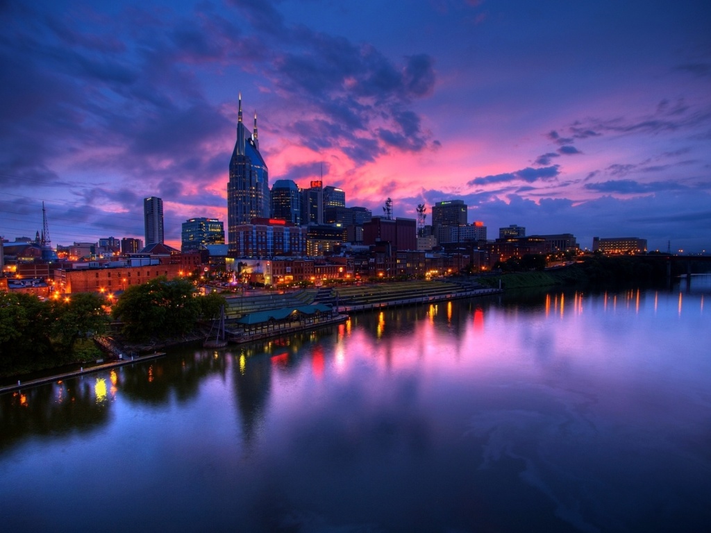 Ночной город обои