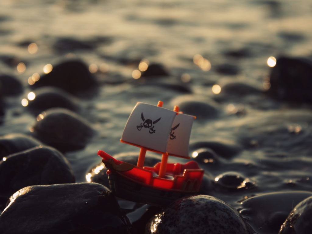 Пиратский корабль на мели обои