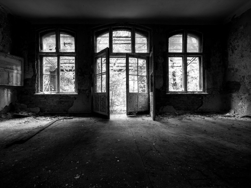 Комната в заброшенном здании обои