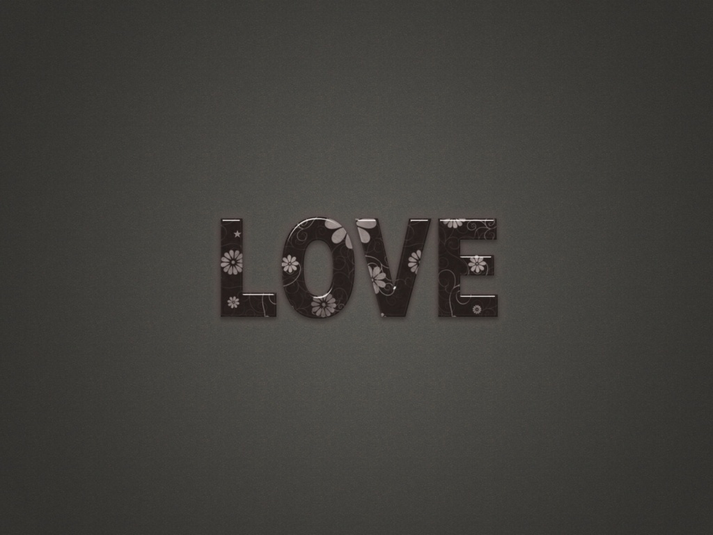 Любовь в минимализме обои
