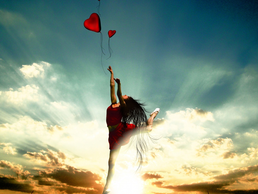 Отпускаяю сердце в небеса обои