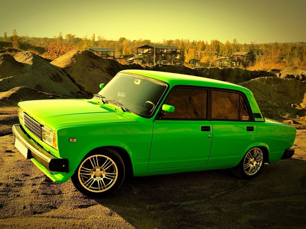 Кислотные жигули обои