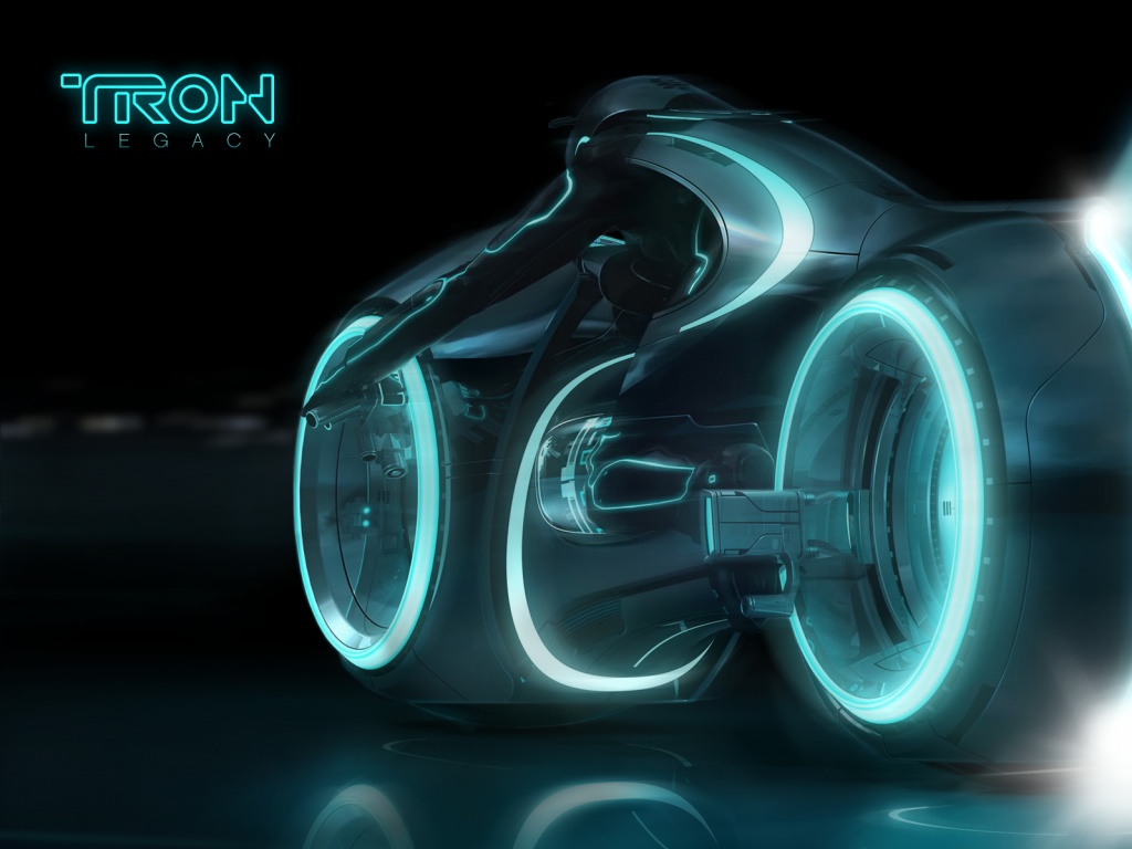 Светоцикл из TRON обои