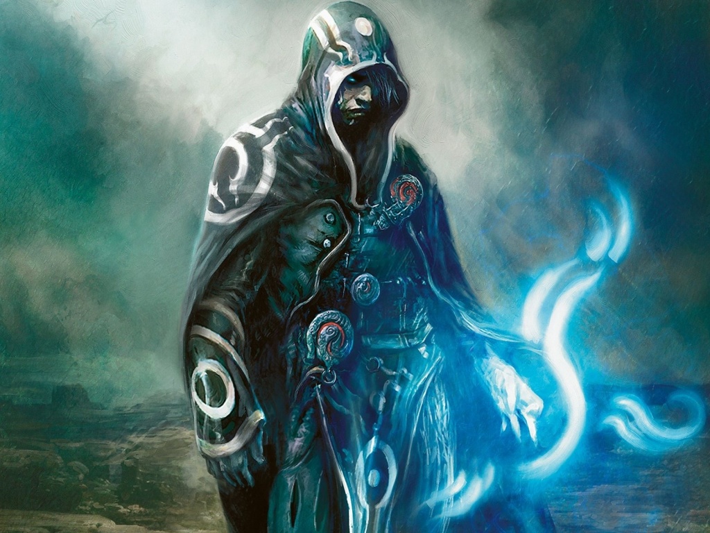 Темный маг в плаще-накидке обои