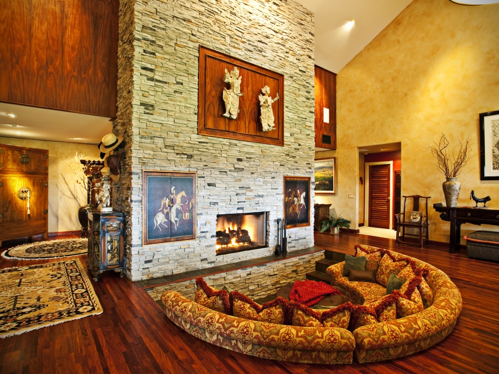 Интерьер гостинной обои