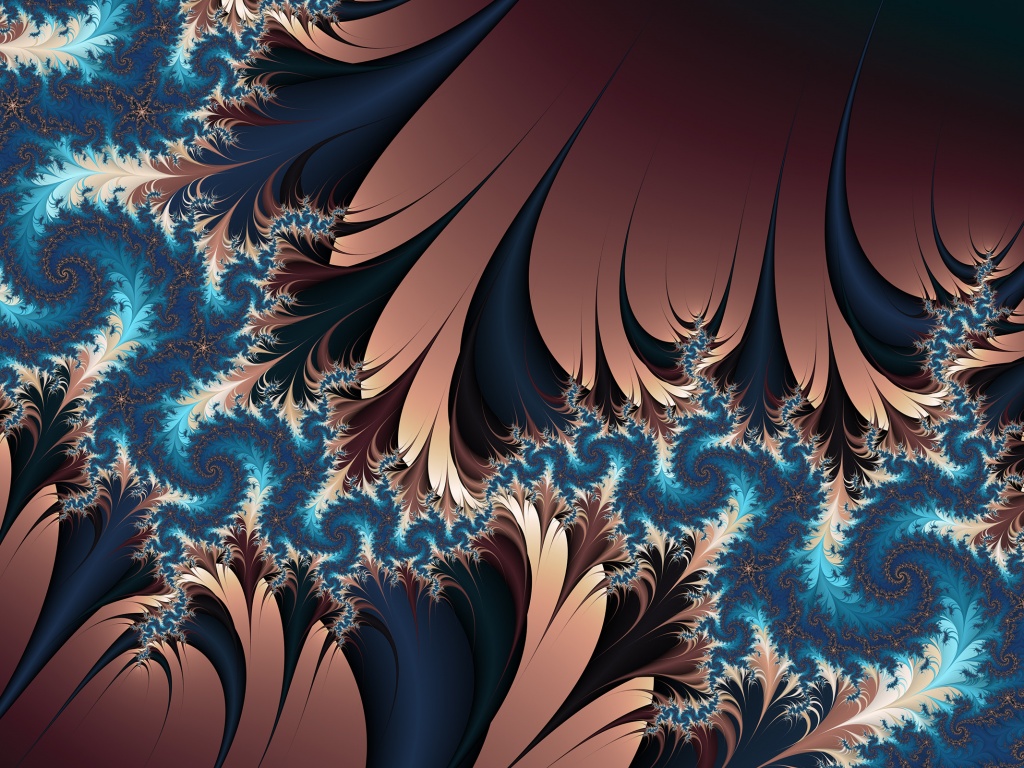 Цветной фрактал обои