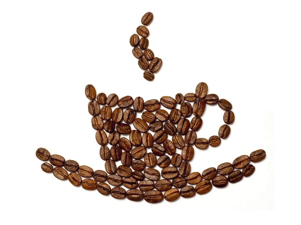 Картина из кофейных зёрен обои