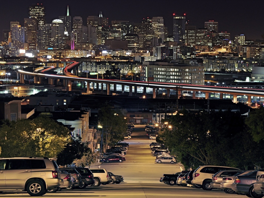 Вечерний город обои