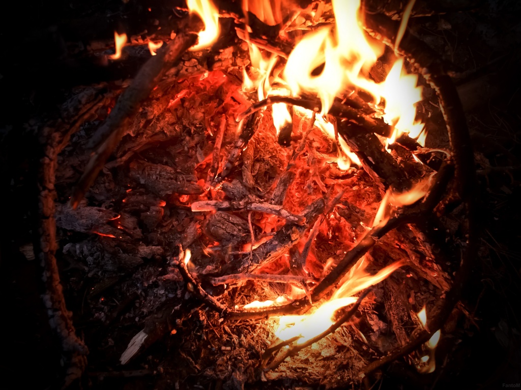 Костёр крупным планом обои