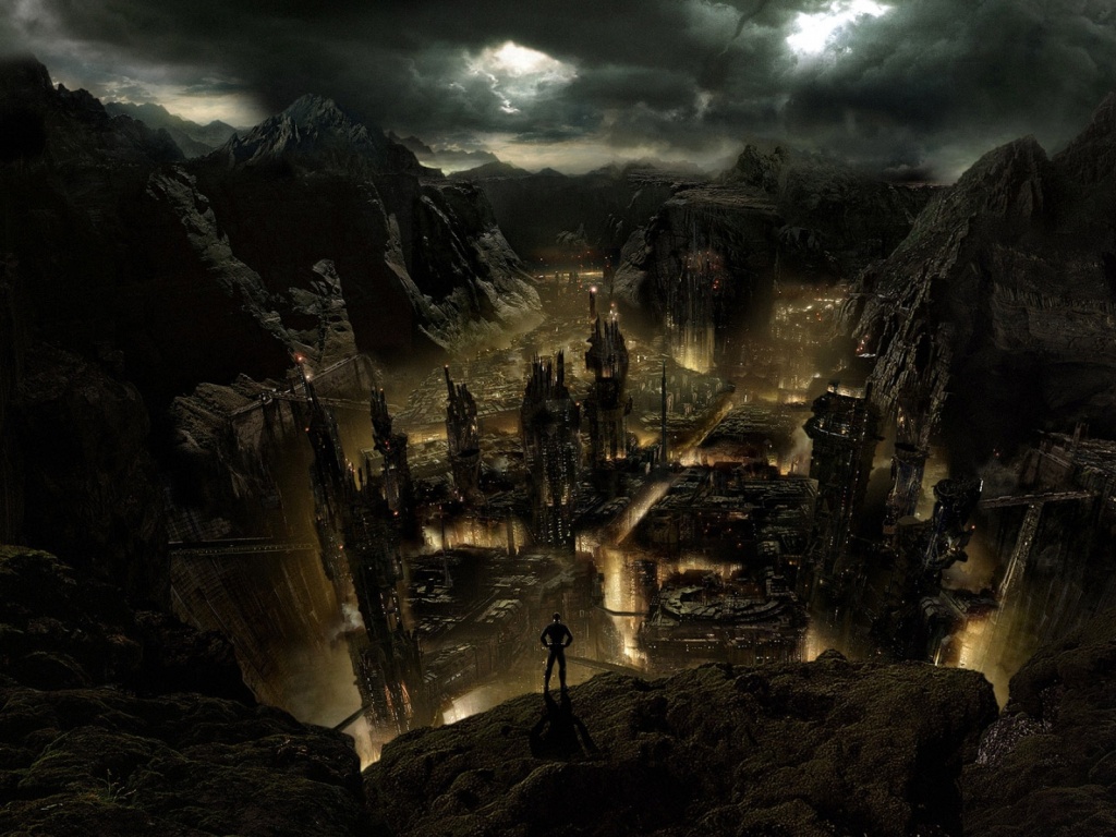 Таинственный город обои