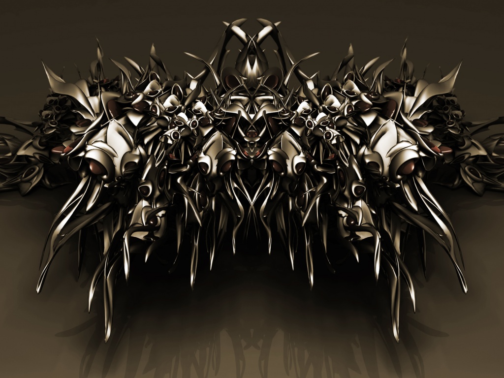 Страшная трехмерная абстракция обои