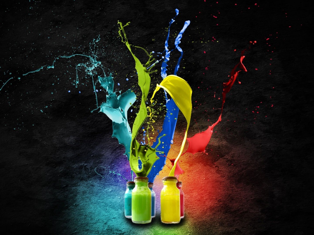 Разливающийеся краски обои