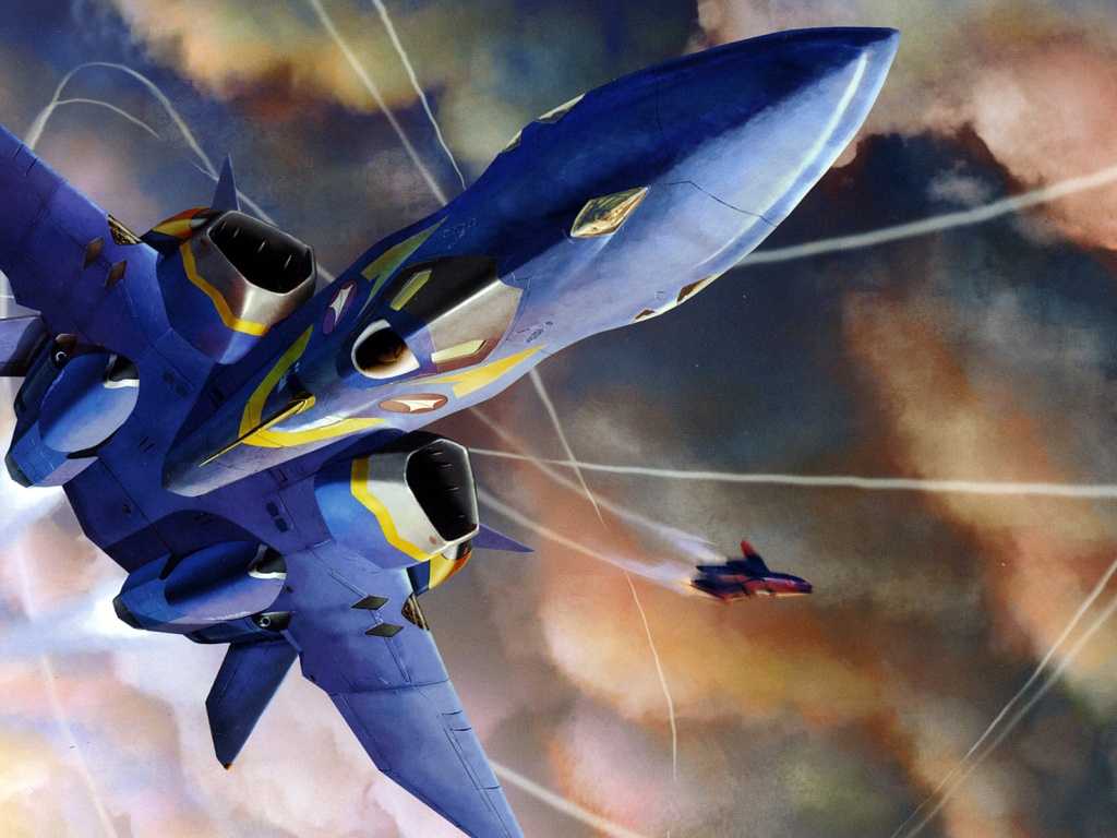 Фантастический самолёт делает бочку обои