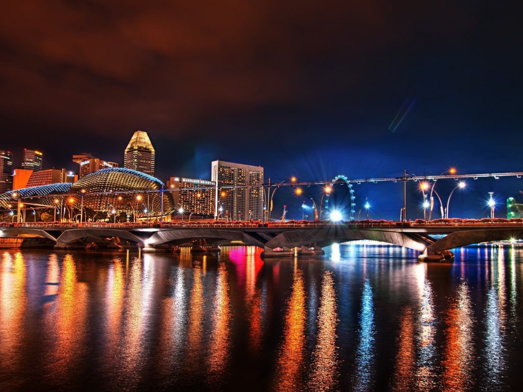 Ночной город обои