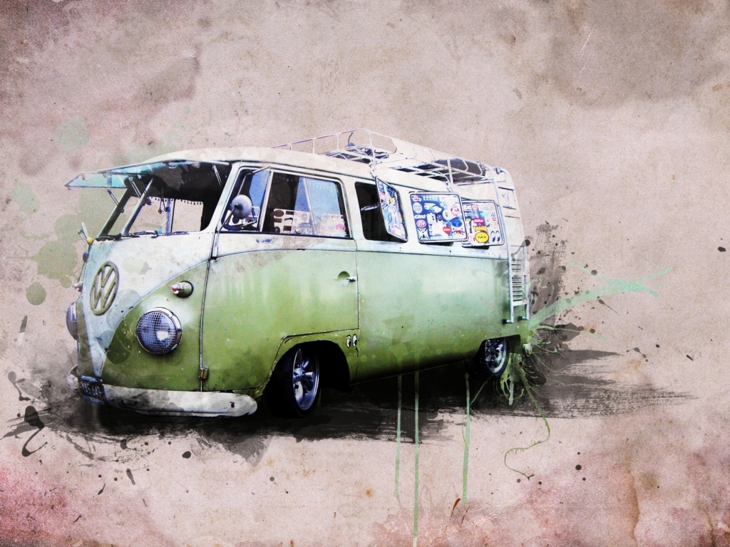 Фольксваген 56 года - лучший фургон для путешествий обои