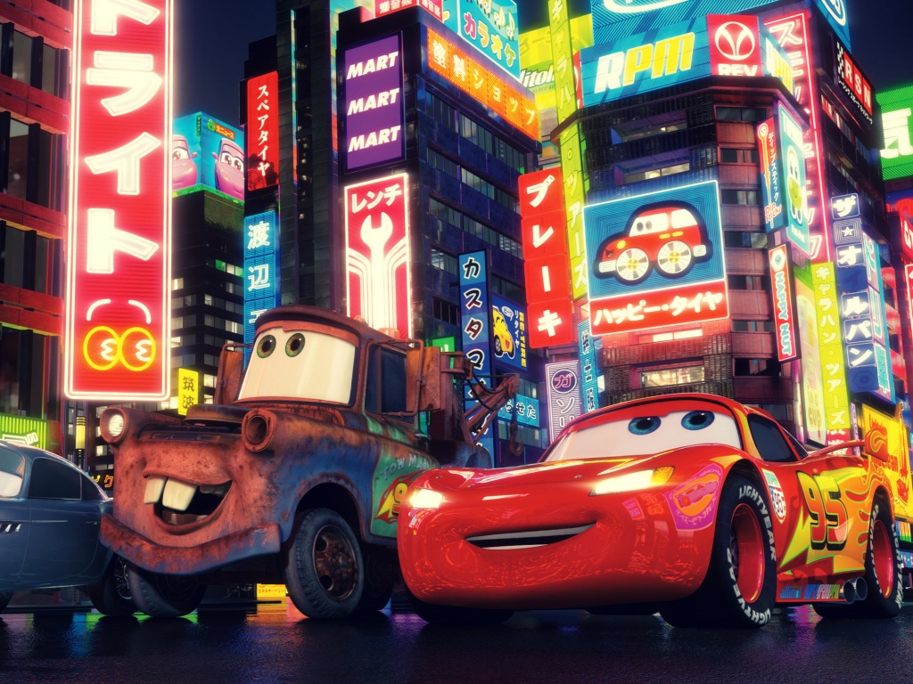 Тачки в большом городе обои