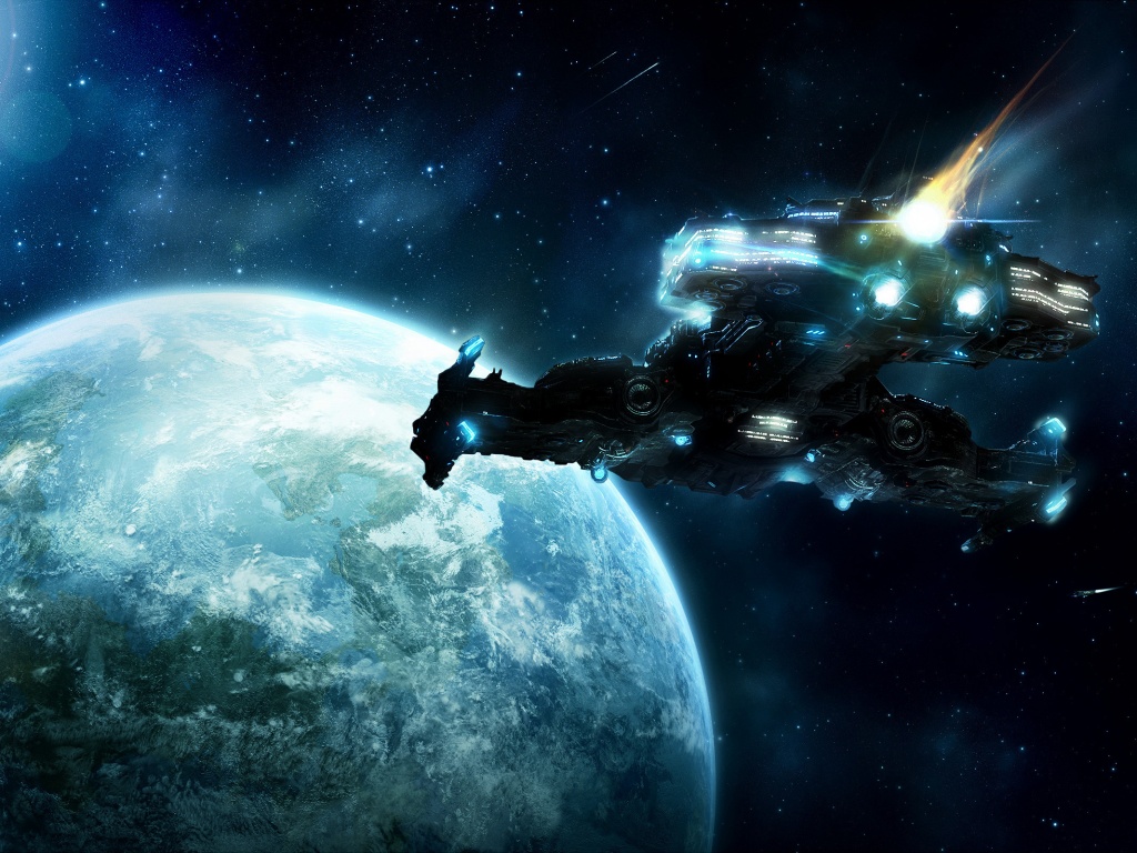 Hyperion летит к земле обои