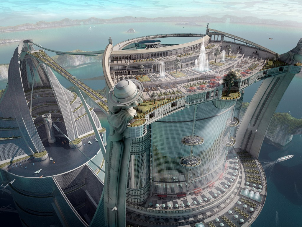 Город будущего обои