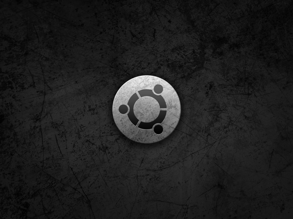 Логотип убунту из металла обои
