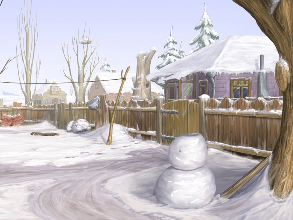 Снеговик обои
