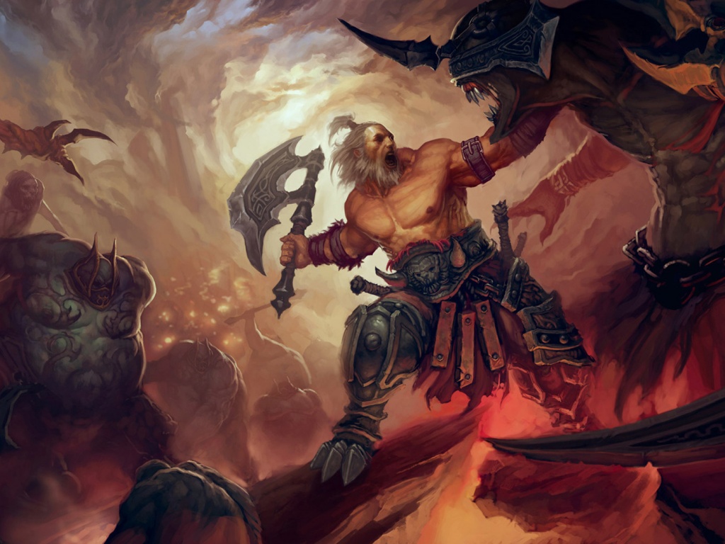 Варвар из Diablo 3 обои