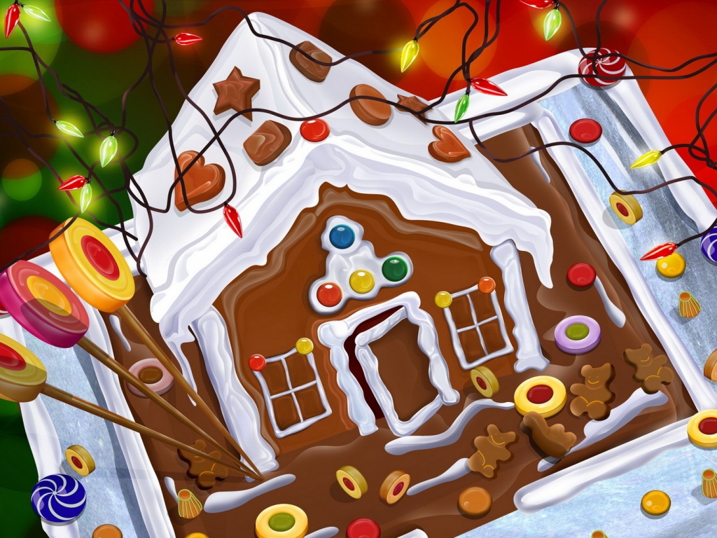 Пряничный домик обои