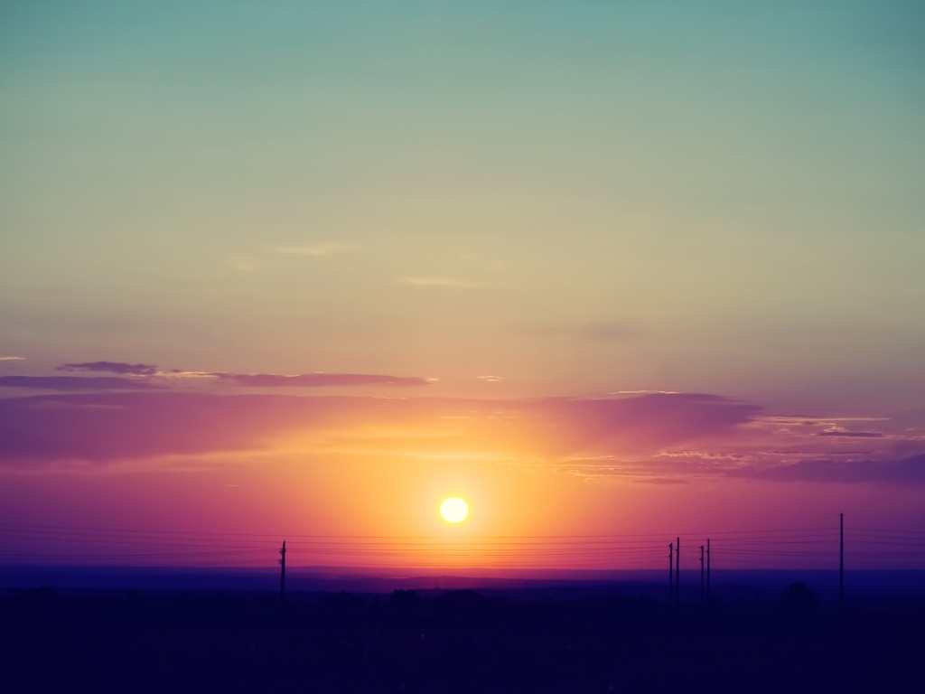 Сказочный закат обои