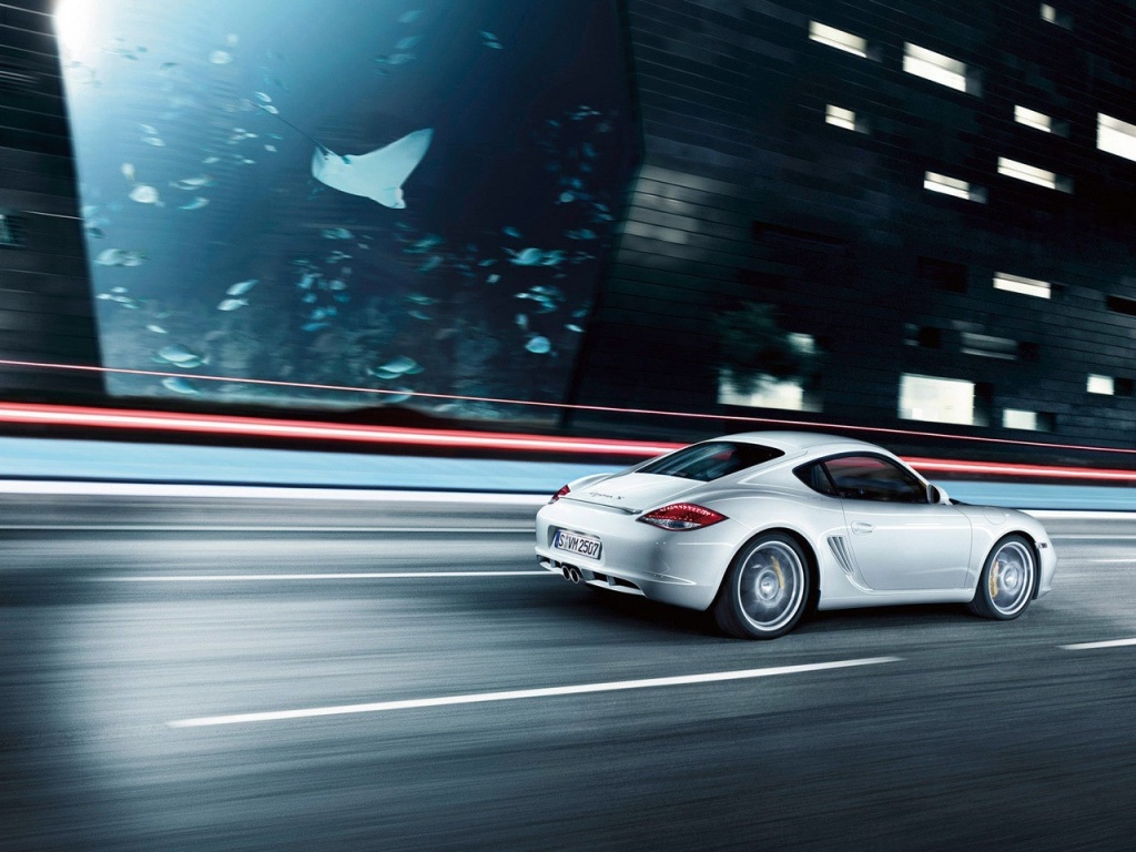 Porsche на трассе обои