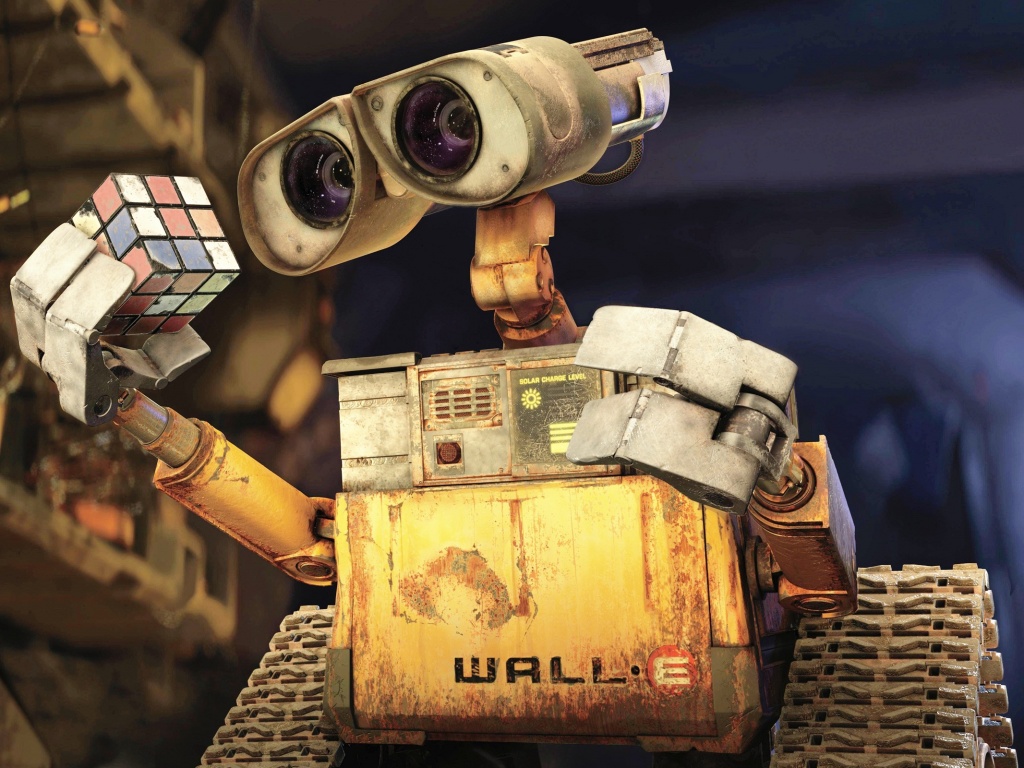 Валли и кубик Рубика обои