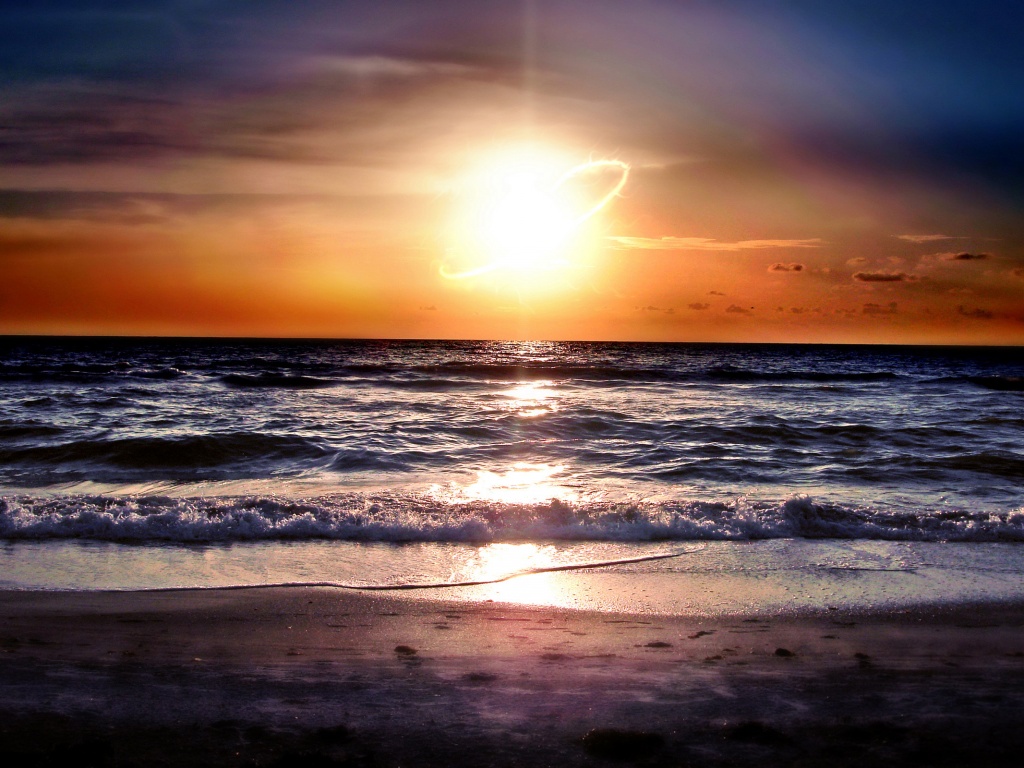 Морской закат обои