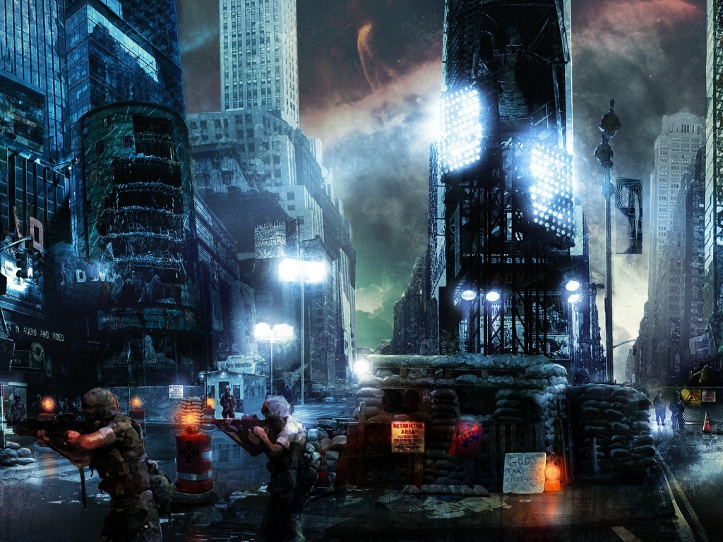 Укрепления на Таймс-сквер обои