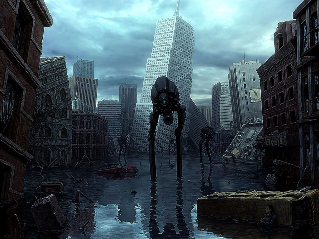 Постапокалиптический город обои