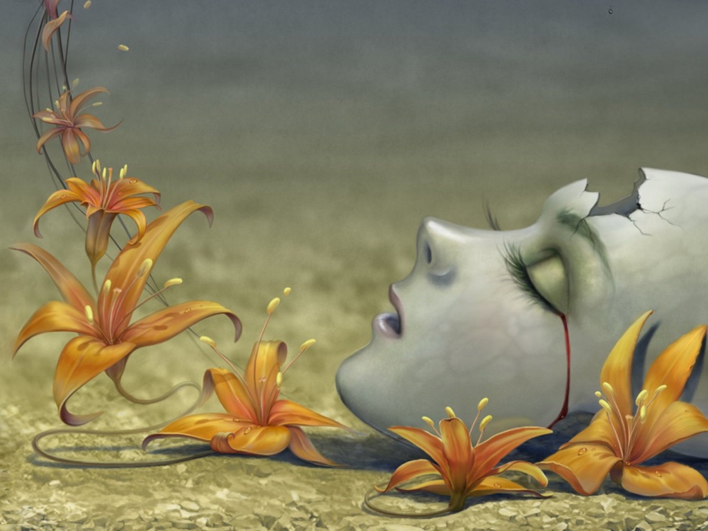 Разбитая маска обои