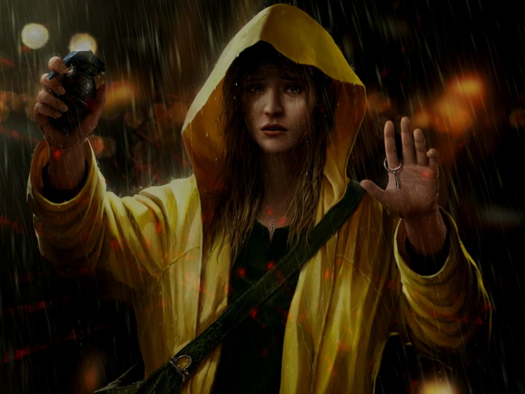 Девушка с гранатой обои