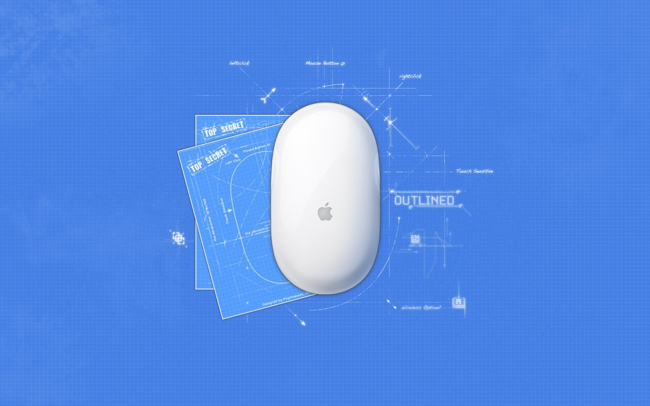 Чертеж яблочной мышки обои