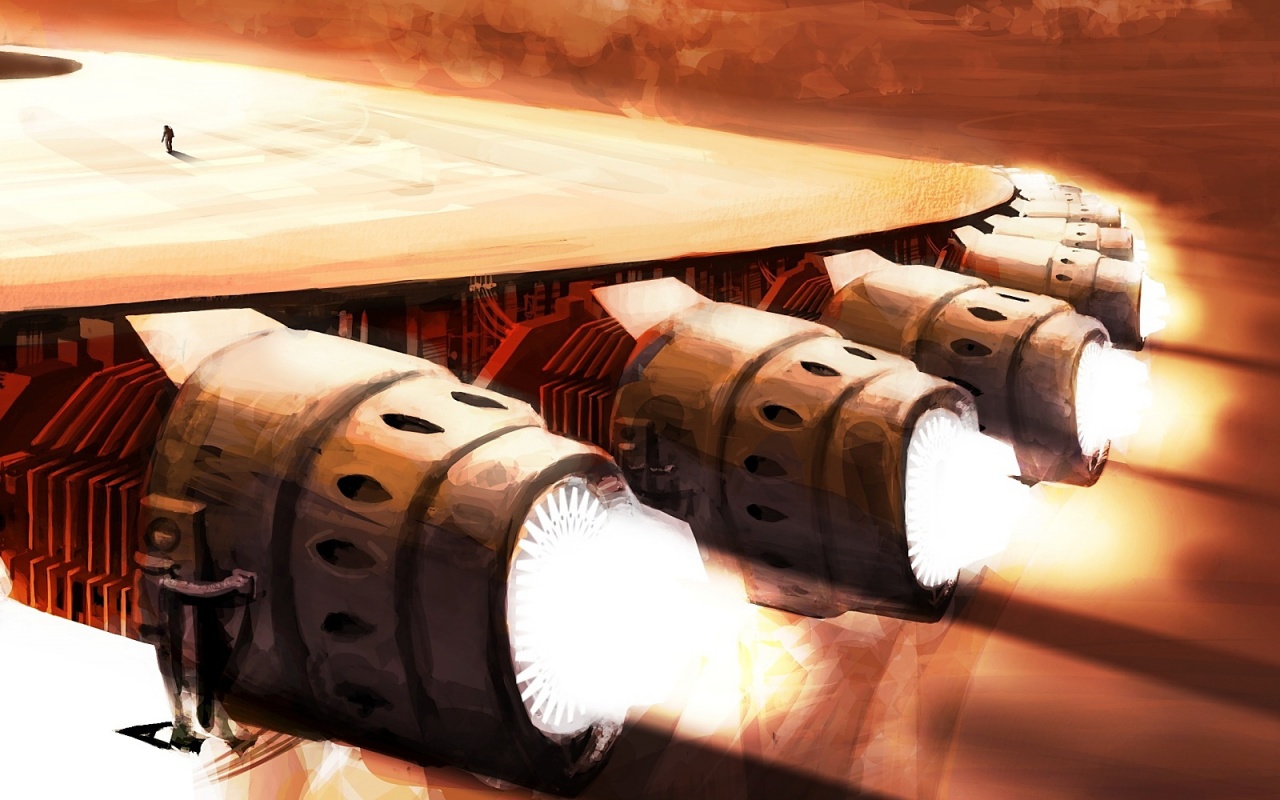 Разгон космического корабля обои