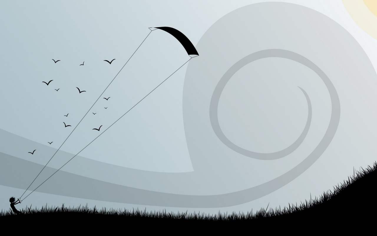 Запуск воздушного змея обои