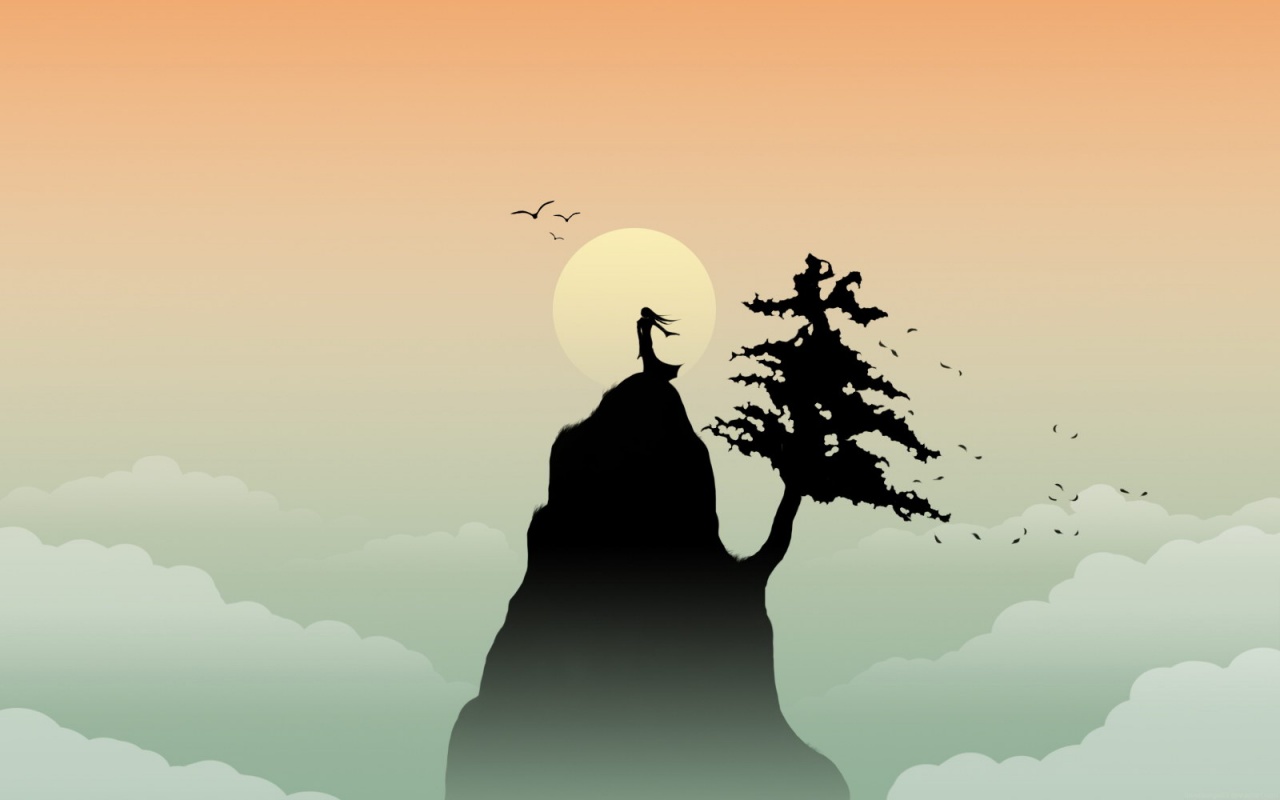 Одна на вершине обои