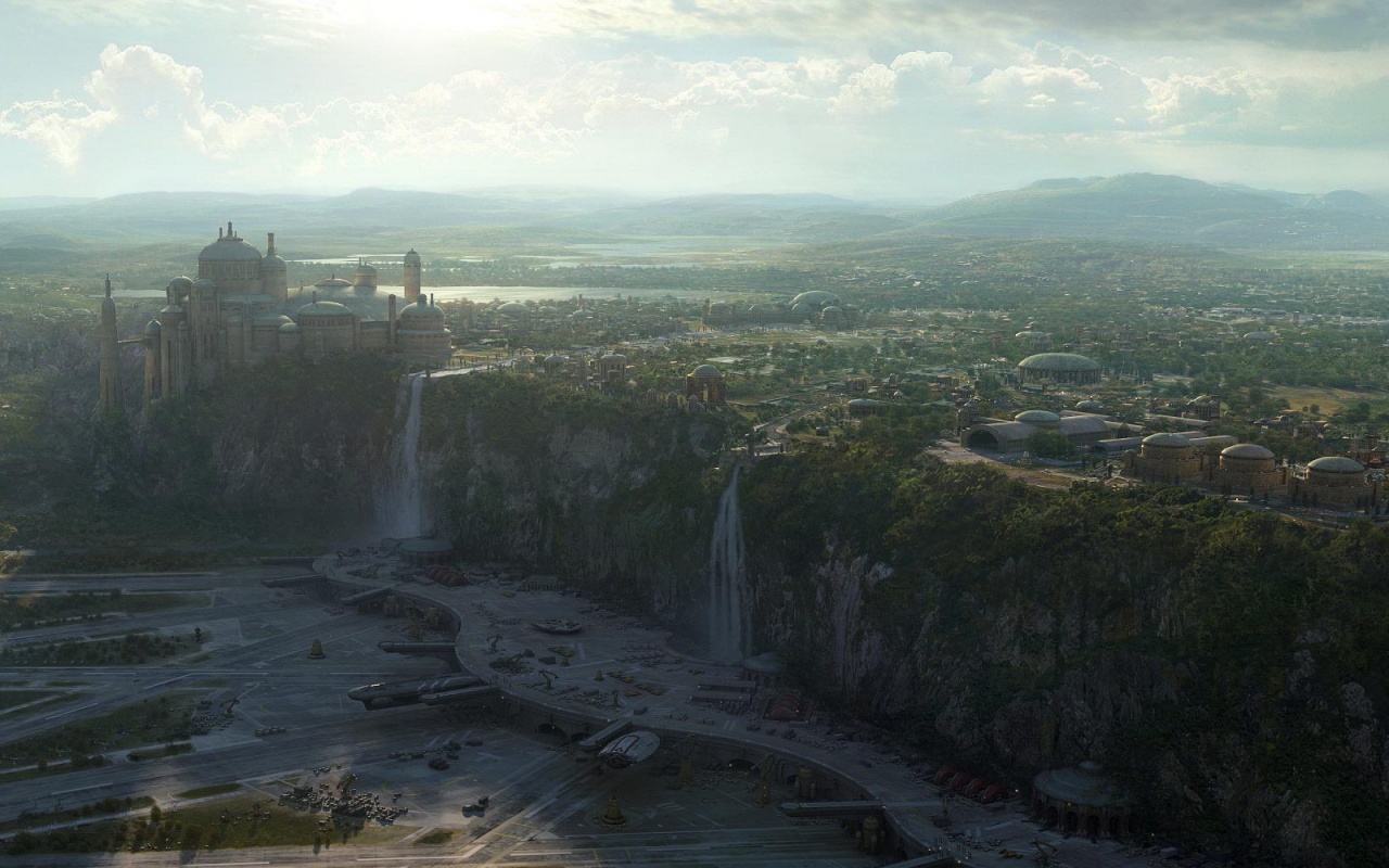 Космопорт в джунглях обои